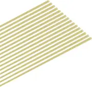 uxcell 16-Pack Brass Rod, 0.3mmx200mm H65 Solid Brass Round Rods for Knife Handle Pins Material Knife Making Supplies/Shaft Pins Crafts/Model DIY, Lathe Rivet Dowel Stock Brass Tube