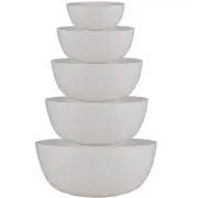Bowls Set 5 Piece Set Nested Melamine Kitchen Bowls Set Large Stackable Serving