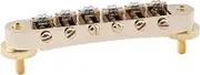 Musiclily Pro 10.4mm Roller Saddle ABR Tune-O-Matic Bridge with M4 Post for Les Paul Style Electric Guitar, Gold