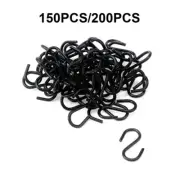 150/200pcs S Shaped Hook Latches Connectors Small Ornament Hook Iron Hanging