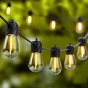 LED Outdoor Festoon String Lights, Shatterproof Patio String Lights Waterproof Commercial Backyard Hanging Decorative Lights for Bistro Gazebo Balcony Porch Wedding Party, S14 Bulb Warm White (68M 70 Bulbs)