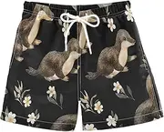 [Caihoyu] Little Boys Swim Trunks Little Boys Swim Shorts Lightweight Toddler Swimsuit Beach Swimming, Multicoloured08, 6 Years