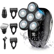 Electric Head Shaver for Bald Men 6 in 1 Mens Electric Head Razor Bald Head S...