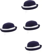 [VALICLUD] 4pcs Baby Girl Summer Beret Stylish Woolen Hat Bowknot Wide Brim Beach Sun Hat for Toddlers Comfortable Wind Resistant Versatile