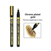 Electroplating Mirror Marker Pen DIY Reflective Paint Pens Hand-repair Chrome-plated Waterproof Tire Ceramic Touch-up Paint 1mm/2mm/3mm gold 2.0mm