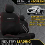 Ford Ranger PX I Premium Neoprene Bucket + 3/4 Bench Seat Covers (Made to Order)