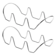 2pcs Taco Holders, Stainless Steel Taco Stands, Holds 3 Soft Tacos, Silver
