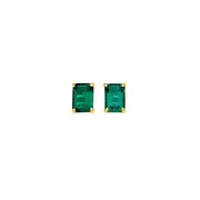 9ct Gold Created Emerald Stud Earrings