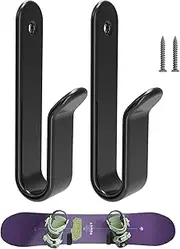 Wakeboard Wall Display - Sturdy Snowboard Mounting System, Surfboard Clip Hanger Set | Longboard Support Frame, Horizontal Skateboard Stand for Room Shed Apartment Sports Utility Garage