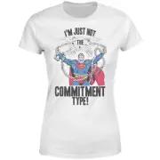DC Originals Superman Commitment Type Women's T-Shirt - White