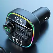 Car Radio Bluetooth 5.0 FM Transmitter Adapter MP3 2 USB PD Charger Hands-Free (for: MG)