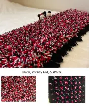 Handmade Pom Pom Blanket Bed Runner - Twin 39"x16" - Ready to Ship