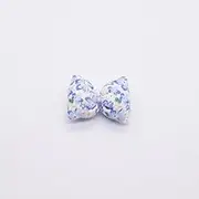 NingPower 20 Pcs Bow Tie Bows with Blue Floral Pattern, Chubby Bowknot for Crafts, Sewing, Wedding, Birthday, Party, Clothing Accessories