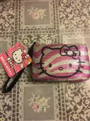 NWT Sanrio Hello Kitty Sequin Wristlet Wallet Pink/ Silver
