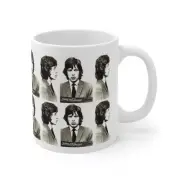 Mick Jagger Mugshot Coffee Mug 11oz | Rare 1967 Redlands Mug Shot Artwork | NEW