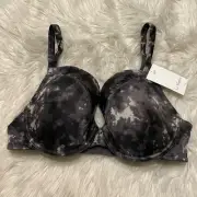 Le Mystere 34DD/E Bra Safari T Shirt Marble Print Underwire Back Close NEW $68