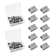 0.6" x 0.4" Clips Binder, 100 Pcs Paper Clip Metal Binding, Silver Tone
