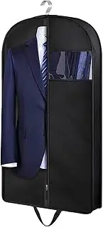 HELVES Travel Garment Bag | Carrier Suit Covers, Travel Clothes Protector for Coats, Gowns, Tuxedos