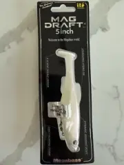 New Megabass 5” Magdraft Swimbait Albino Pearl Shad
