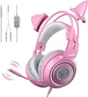 SOMIC G951s Pink Stereo Gaming Headset with Mic for PS4, Xbox One, PC