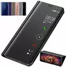 Smart Mirror Case Leather Flip Stand Cover For Samsung Galaxy Z Fold 6 5 4 3 2