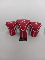 NCAA Alabama Crimson Golf Contour Head Covers, Set of 3 New Crimson Tide