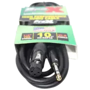 Pro X 10 Ft. Balanced 1/4" TRS to XLR3-F High Performance Audio Cable
