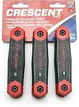 Crescent Folding SAE/Metric/Torx Dual Material Key Set 3-Pieces