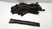 47 ct. Black 6 7/8" Nomex & Brass Industrial USA Zippers Closed End From NASA