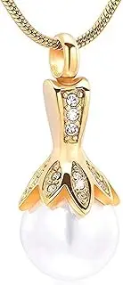 [BIAIHQIE] Stainless Steel Cremation Urn Pendant For Women Keepsake Memorial Jewelry Neckalce Hold Ashes