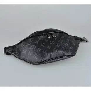 【Louis Vuitton 路易威登】LV Discovery系列Monogram Eclipse塗層帆布胸掛包腰包(黑)