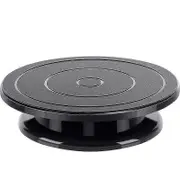 1pc, 11 Inch Rotating Turntable, Carving Wheel Rotating Cake Turntable, Black Painting Turntable, Lightweight Bracket For Cake Decoration, Project Dis