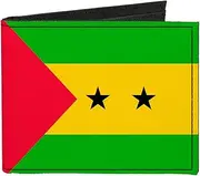 [Buckle-Down] Buckle Down unisex-adult Canvas Bi-fold Wallet - Sao Tome and Principe Flag Bi-Fold Wallet