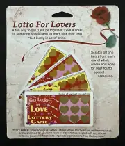 Lotto For Lovers Scratch Off Valentine's Day Novelty Game