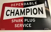 Champion Spark Plug Service Decal Sandblaster Spark Tester 14” Decal 1