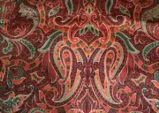 Schumacher Fabric Victorian Collection Giles RED paisley 1 3/4 yd x 54" cotton