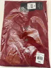 NEW Men's Adidas Climalite Solid Golf Polo Shirt Red - 2XL XXL