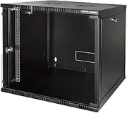 LogiLink Eco Wall Cabinet 6HE (400 mm) Flat Pack (unmounted), 48.26 cm (19 Inches), Black