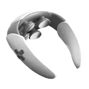 Hot Compress Neck Massager EMS Pulse Cervical Massager Neck Pain Relief Relaxation Muscle Pain Relief Massage Machine White