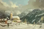 Winter Chapel - Thomas Kinkade - Signed & Numbered Print (See Details)