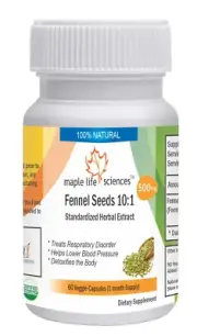 Fennel 10:1 Extract Capsules Foeniculum Vulgare Pure High Quality Extract