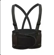 Lifting Support Weight Belt, Lower Back Brace Protects, Black (Pack of 1) 2XL