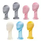 Bald Mannequin Head Velvet Wig Stand for Hair Salon Glasses Beauty Salon