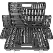 46pcs Durable Chromium-Vanadium Steel Socket Wrench Set - Ratchet Torque Kit for