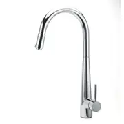 WELS 6L/m Chrome Pull Out Kitchen Sink Tap Round Basin Mixer Faucet Flexible Spout