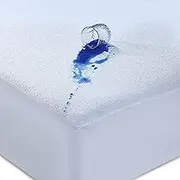 Caroline Shatuik 100% Waterproof Mattress Protector Small Double Anti Allergy Fitted Sheet Style Small Double Mattress Protector Bed Topper Cover(4ft/122x190+30cm)