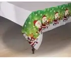 PMU Christmas Santa Plastic Table Cover 54 Inch x 72 Inch