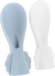 PAMINGONO 2pcs Feeding Squeeze Spoon Food-Grade Silicone Ergonomic Design for -Feeding Gentle Gums for Purees and Fruit in