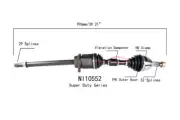CV Axle Shaft PROTECH NI10552 fits 07-13 Nissan Altima (for: Nissan)
