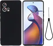 Case for Motorola Edge 30 Fusion, Liquid Silicone Protective Phone Case for Motorola Edge 30 Fusion with Silicone Lanyard, Slim Thin Soft Shockproof Cover for Motorola Edge 30 Fusion Silicone Case